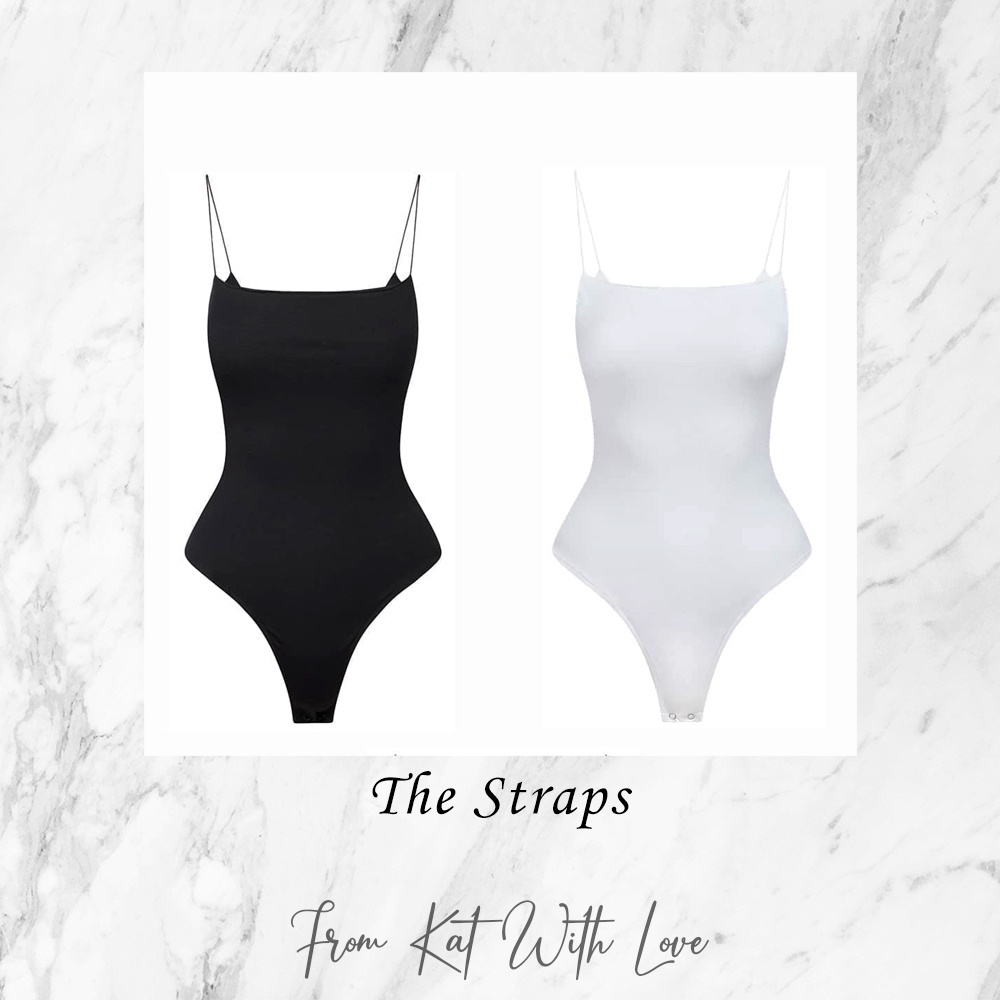 Bodysuit Hai Dây dáng ngực ngang dây bún chắc chắn ko bai dãn vải cotton dẻo may 2 lớp | BigBuy360 - bigbuy360.vn