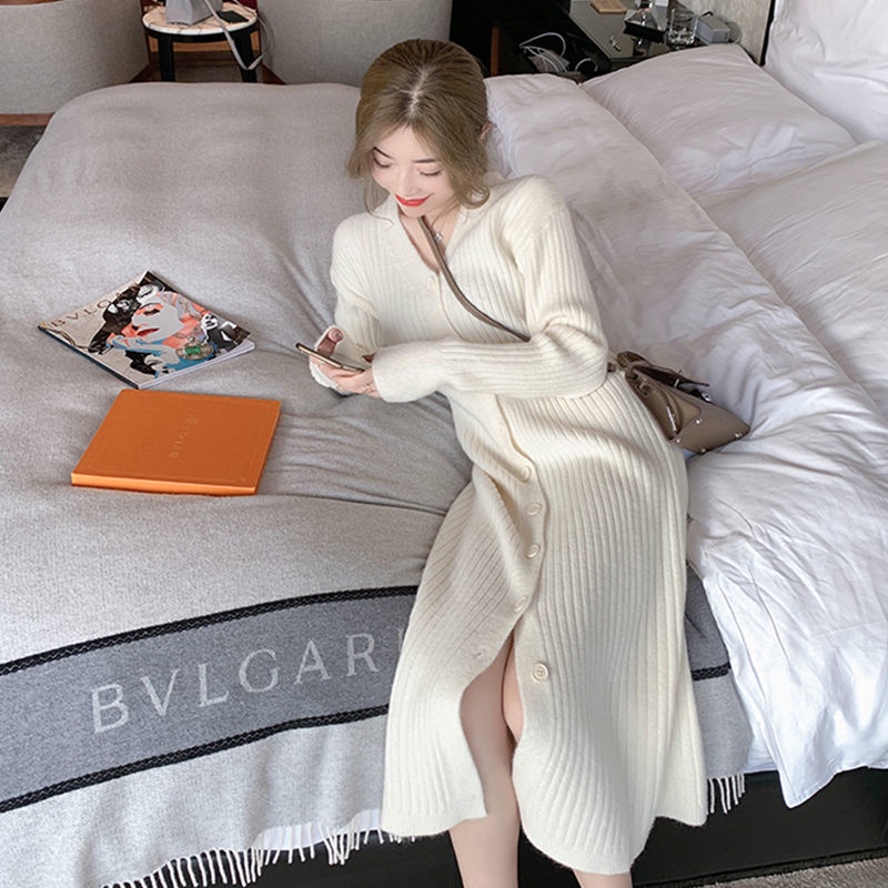 Áo khoác cardigan dệt kim có đệm thời trang thu đông mới cho nữ