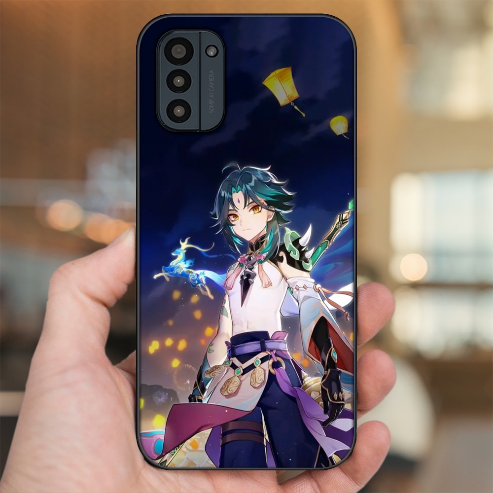 Ốp lưng Nokia G21 viền đen in hình Xiao Genshin Impact