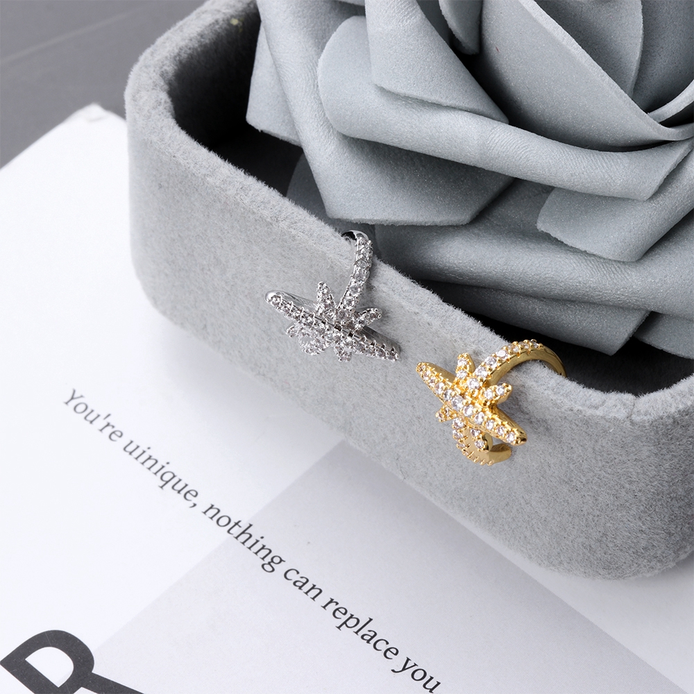 Khuyên Kẹp Tai Không Xỏ Đính Đá CZ Thời Trang Cho Nam Và Nữ