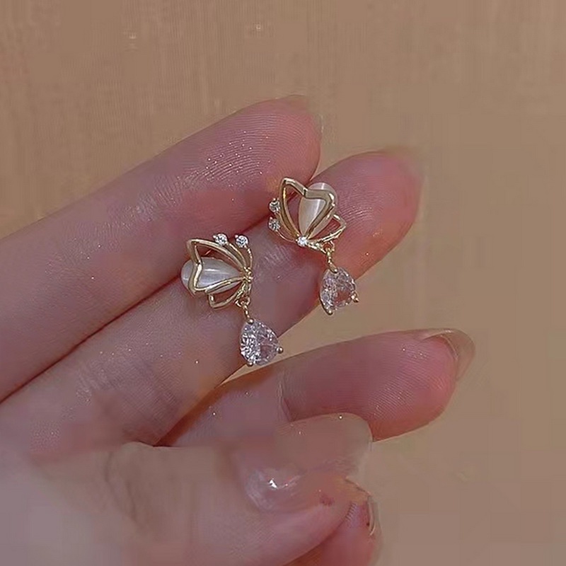 Khuyên Tai Hợp Kim Hình Hoa Đính Ngọc Trai Thanh Lịch Thời Trang Xuân Hè 2022 dreamdiary