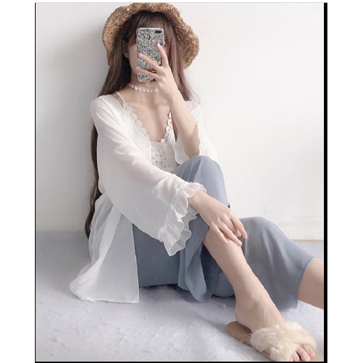 Áo Cardigan chống nắng nữ tính đi biển, dạo phố.