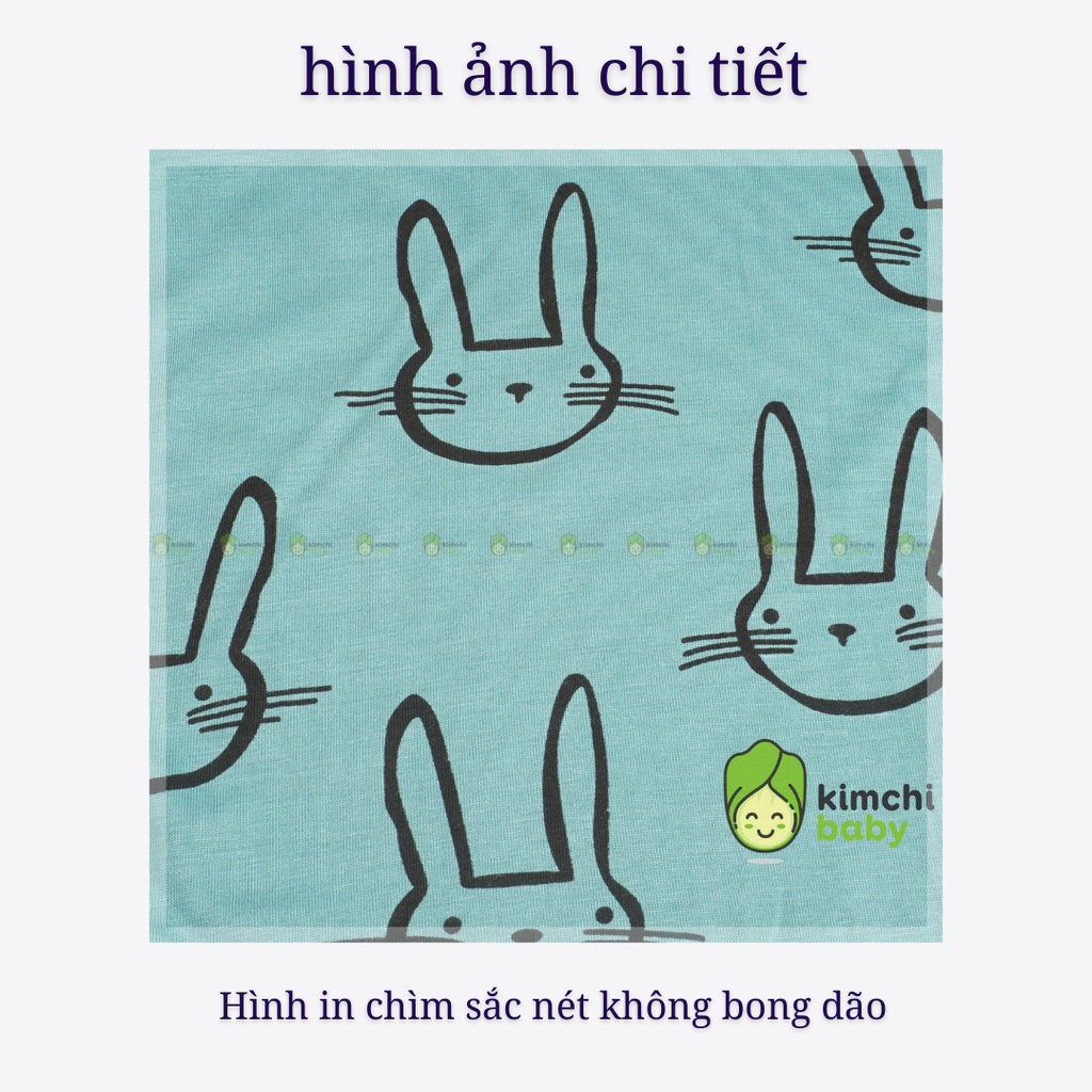 Đồ Bộ Bé Trai, Bé Gái Minky Mom Vải Thun Lạnh Họa Tiết Thỏ In Chìm, Bộ Dài Tay Thu Đông Cho Bé MKMTD2105