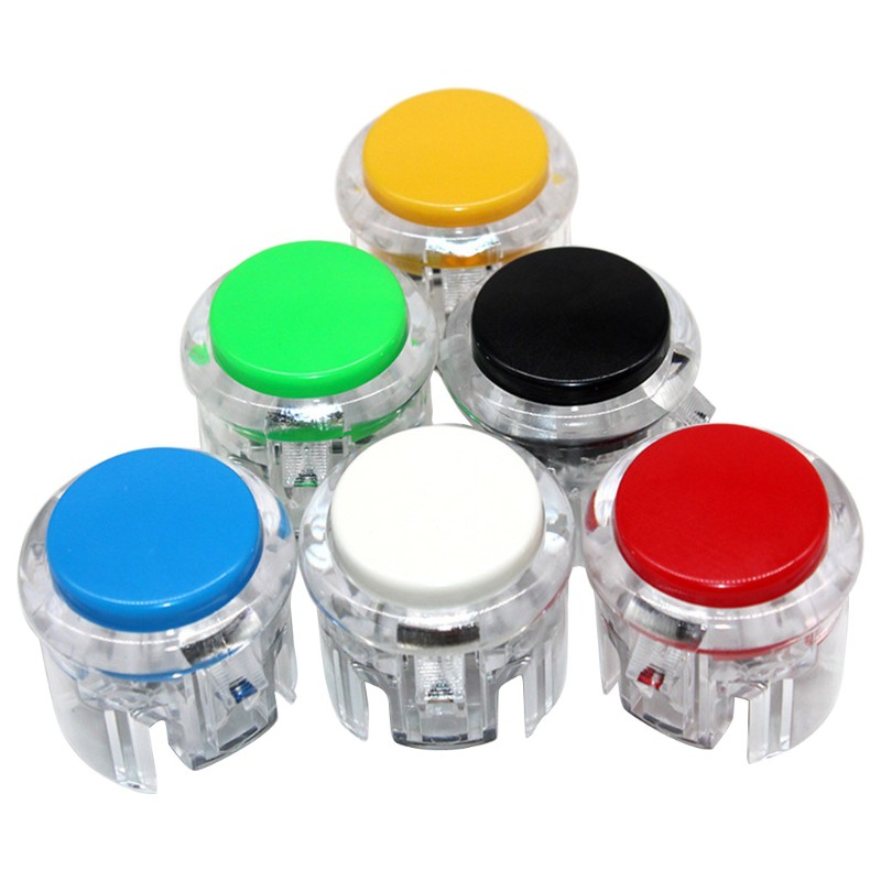 Bộ 6 Nút Nhấn 30mm Thay Thế Cho Máy Chơi Game Arcade