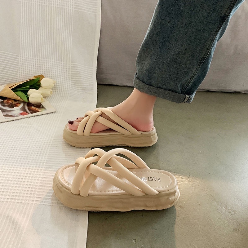 Dép nữ dễ thương Dép Quai Ngang Đính Nơ Chống Trượt Thời Trang Mùa Hè Dễ Thương Cho Nữ