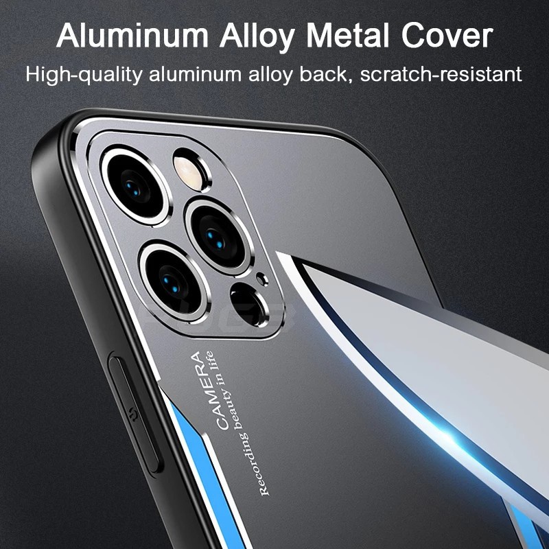 Ốp điện thoại nhôm nhám chống sốc sang trọng cho Realme Q3 Q3I Q3 Pro