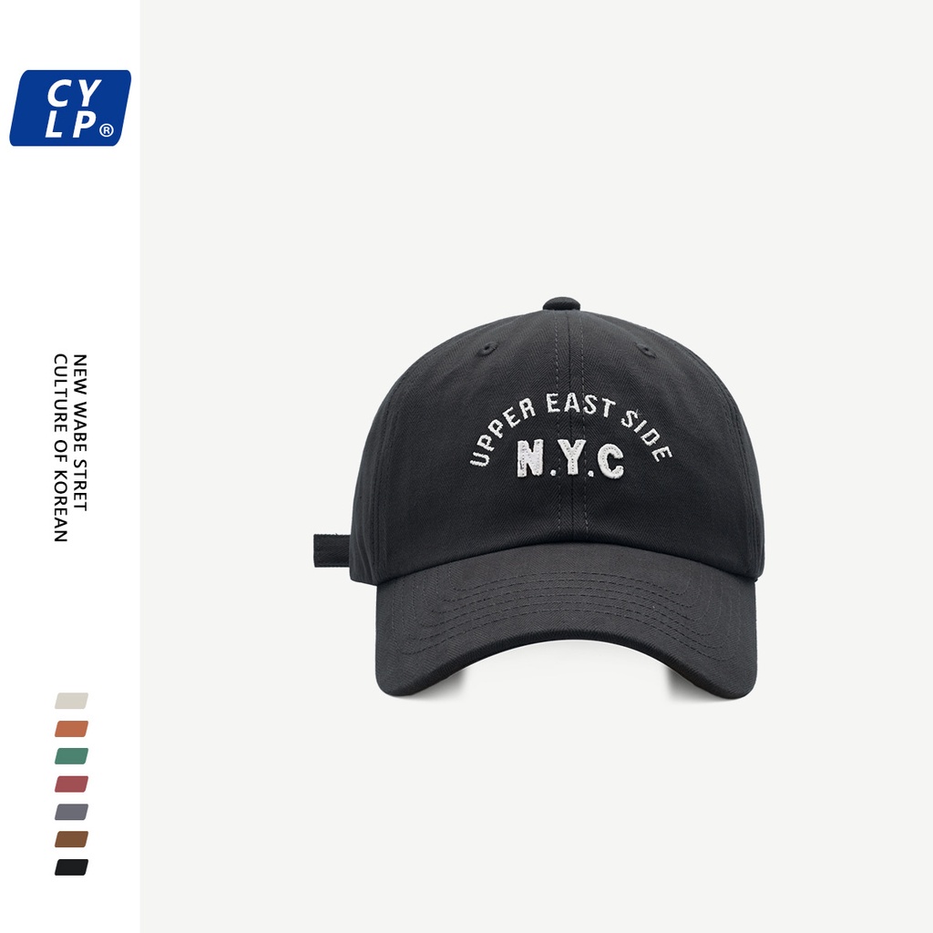 Nón Lưỡi Trai Mềm Thêu Chữ NYC Phong Cách Hàn Quốc