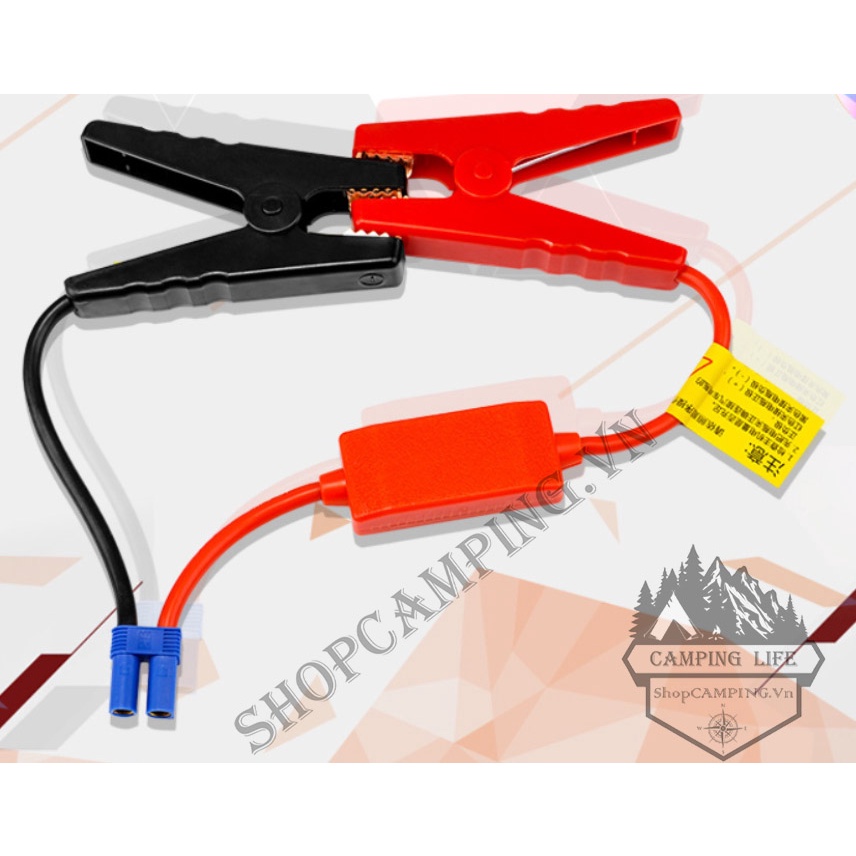 Dây cáp kẹp hàm cá sấu EC5 kích nổ khẩn cấp, dây kích bình Jump Starter kết nối khởi động cho xe hơi - Camping VietNam
