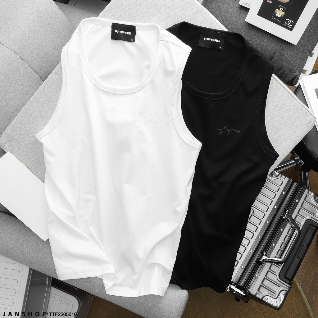 Tanktop Với 2 Màu Đen Trắng Đơn Giản Thích Hợp Mặc Nhà Hoặc Chơi Thể Thao Thiết Kế Cổ Vuông Mới Lạ Phần Tay Rộng Rãi