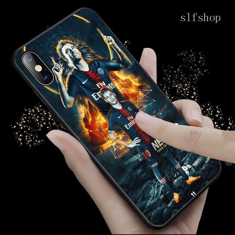 Ốp Lưng In Chữ Cá Tính Cho iPhone 4 4S 5 5S SE 5C 6 6S 7 8 Plus X XS Max XR 220629 Ốp Điện Thoại Mềm Viền Đen Hình Cầu Thủ Bóng Đá Neymar Cho Nam