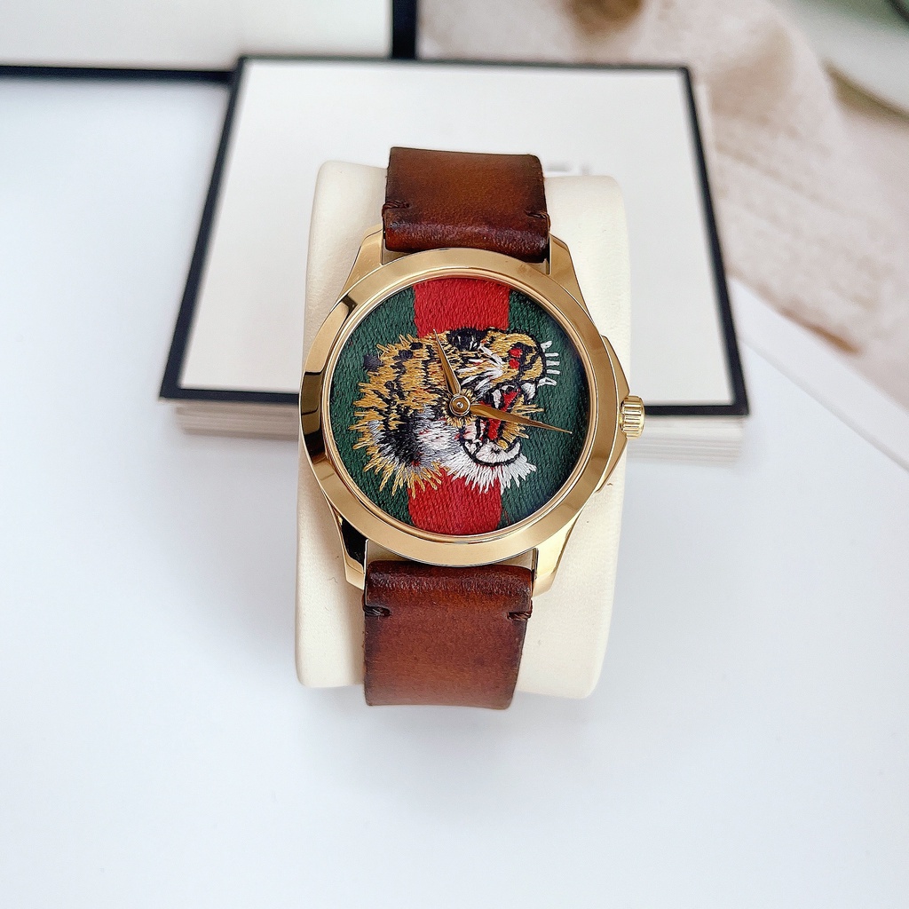 Đồng hồ nữ chính hãng Gucci G-Timeless-Máy pin-Kính cứng