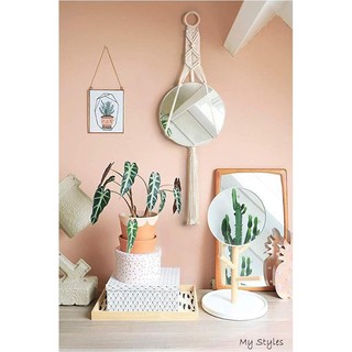 Gương Bỉ nhập khẩu ❤️FREESHIP❤️gương trang trí gương treo tường treo dây macrame cao cấp Nhà Thoáng
