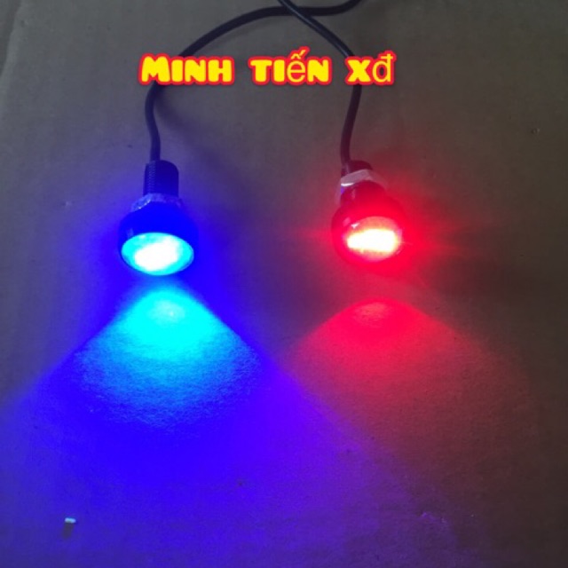 Xi nhan cúc áo nháy police đỏ xanh