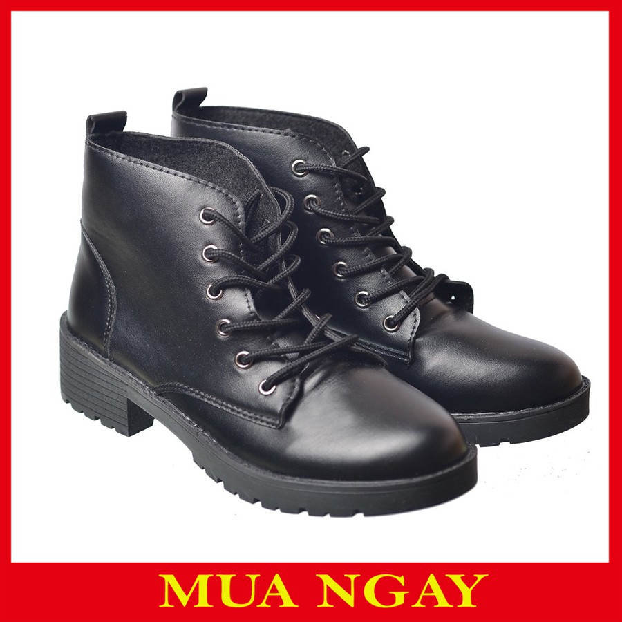 Giày Bốt/Boot Nữ Da Cao Cấp Đế 5p Buộc Dây BT2 Hot Hit