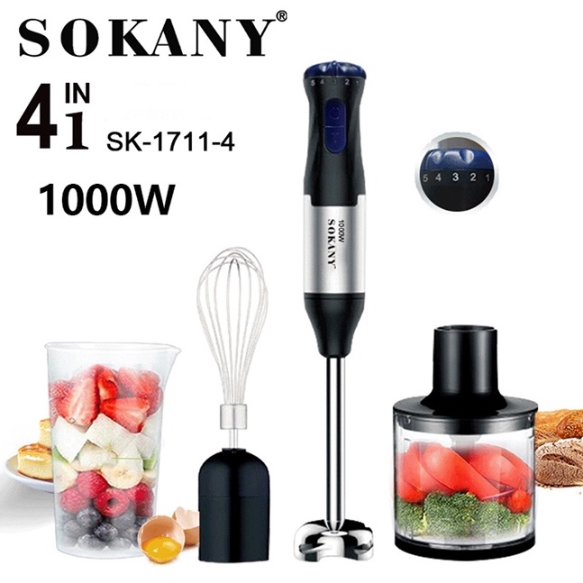 [ SỈ - LẺ ] Máy xay cầm tay chính hãng SOKANY®️ 4in1 [ BH - 12 Tháng]