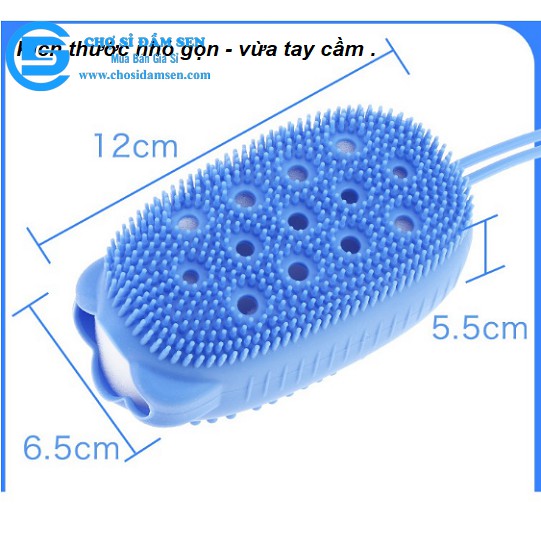 BÔNG TẮM SILICON TẠO BỌT MASSAGE HÌNH CHUỘT CUTE, BÔNG TẮM TẨY DA CHẾT 2 MẶT SILICONE