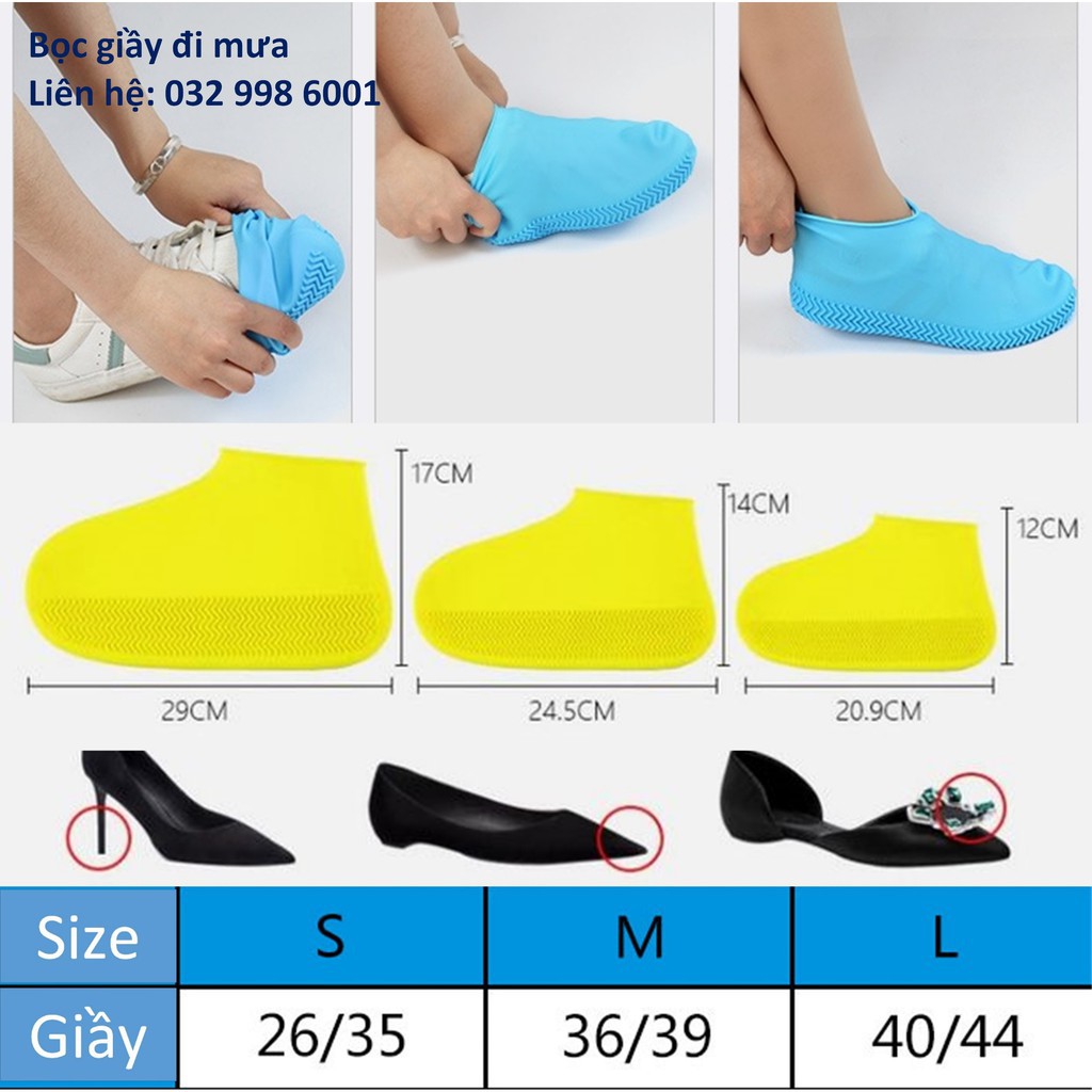Bọc giày đàn hồi đi mưa Silicon siêu tiện lợi (có Video hướng dẫn) kinhchemat | BigBuy360 - bigbuy360.vn