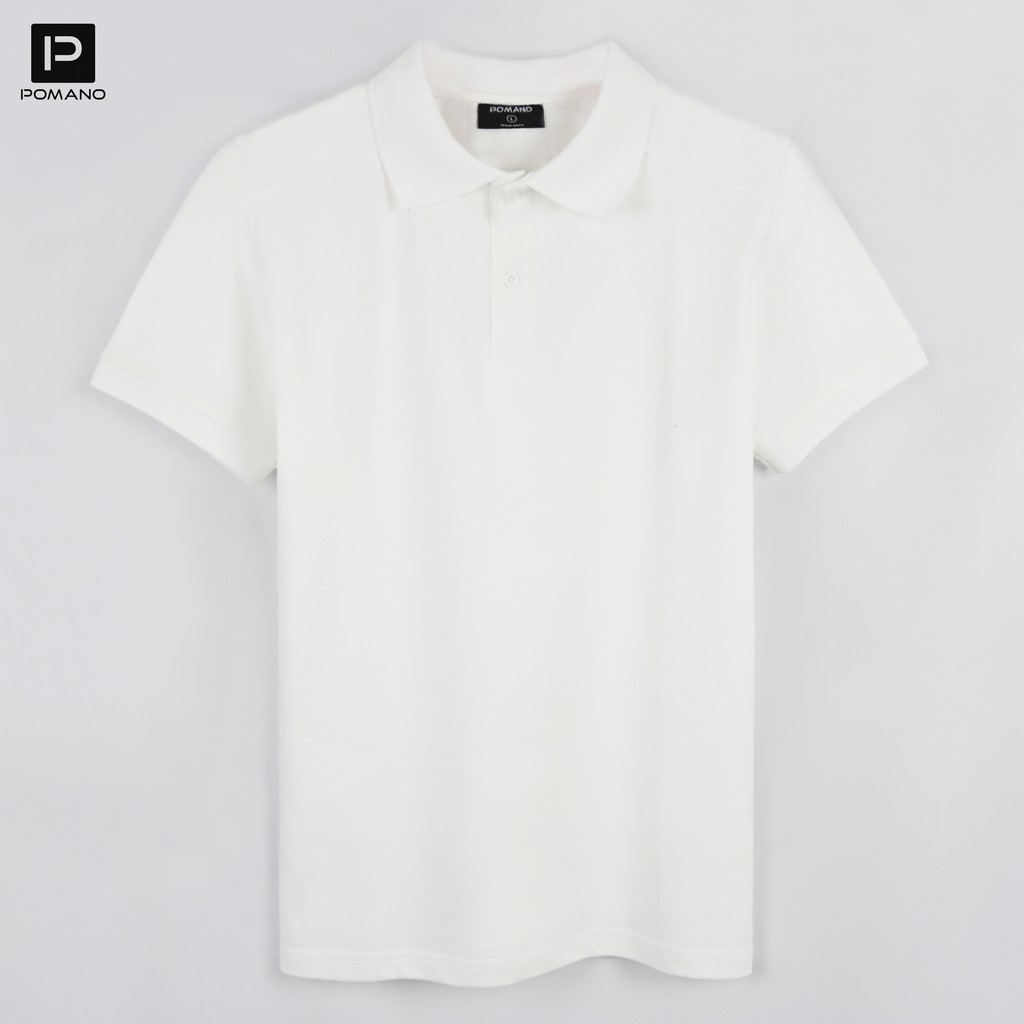 Áo thun POLO nam cổ bẻ vải cá sấu Cotton xuất xịn, chuẩn form màu Trắng - POMANO