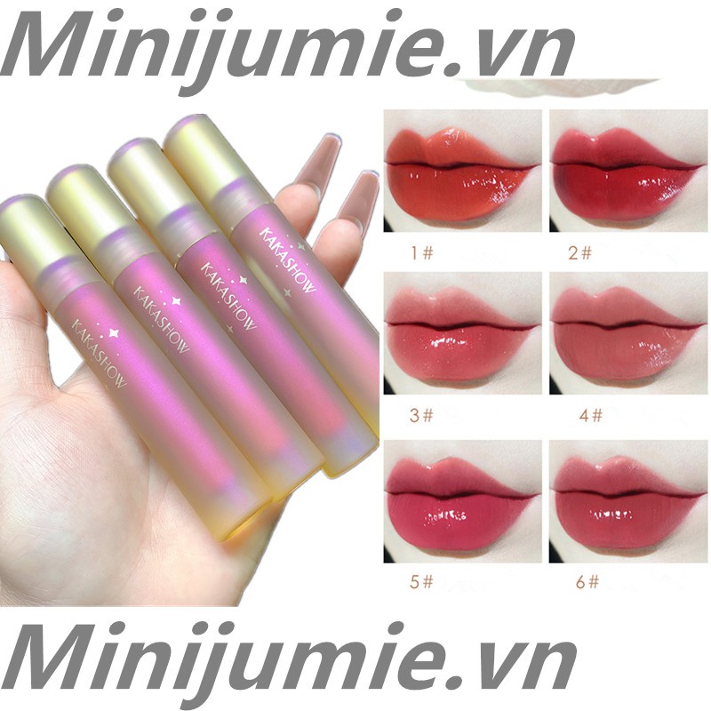 [Hàng mới về] Son bóng KAKASHOW 3D dưỡng ẩm mềm mại làm đầy môi làm giảm đường vân môi