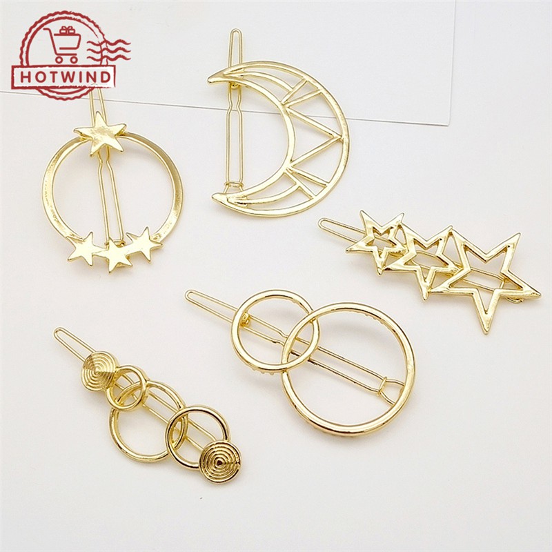 Kẹp tóc kiểu dáng mặt trăng đơn giản phong cách Hàn Quốc cho nữ