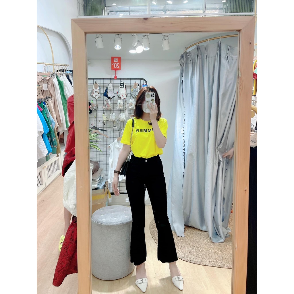 Quần jeans loe 9 tấc