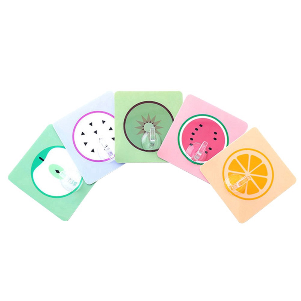 Móc dán tường tự dính họa tiết trái cây đa năng tiện dụng