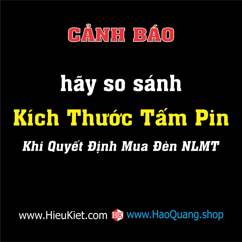 Đèn Năng Lượng Mặt Trời 300W - Tấm Pin Lớn (tấm pin gắn trên mái nhà)