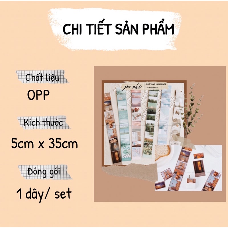 Sticker hình dán phong cảnh style Nhật Hàn trang trí phòng sổ tay bullet gocnha Góc Nhà ST019