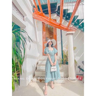 Đầm Maxi tay phồng (bo eo)