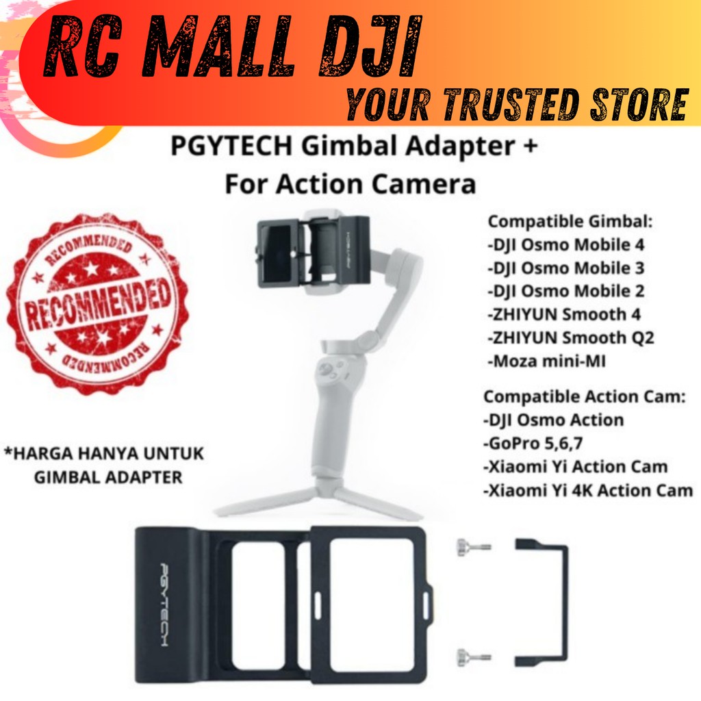 Bộ chuyển đổi gimbal cho DJI Osmo Action Osmo Mobile 4 GoPro 5 6 7 Mobile 3 Xiaomi Yi PGYTECH Zhiyun
