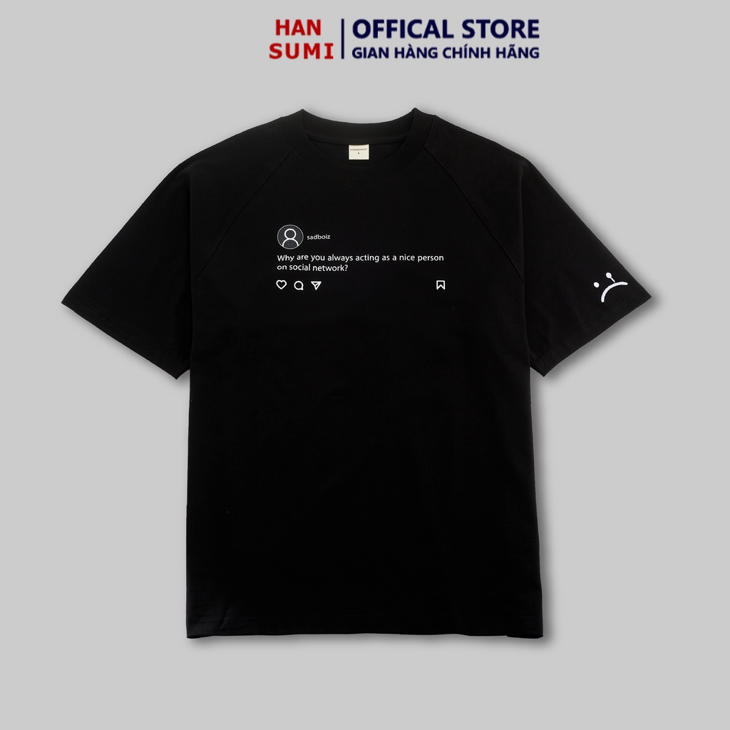 Áo thun SADBOIZ SADTAGRAM BLACK - HANSUMI | BigBuy360 - bigbuy360.vn