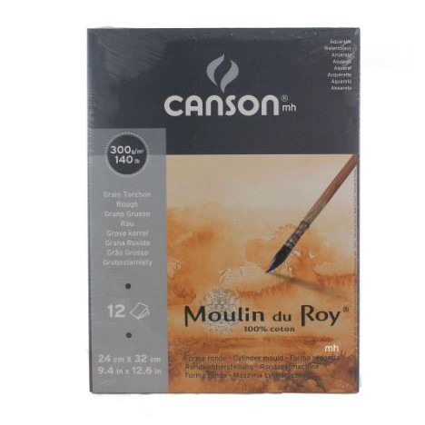 [ HỌA CỤ ONLINE ] Giấy CANSON MOULIN DU ROY 300gsm (Tập 8 Tờ A4)