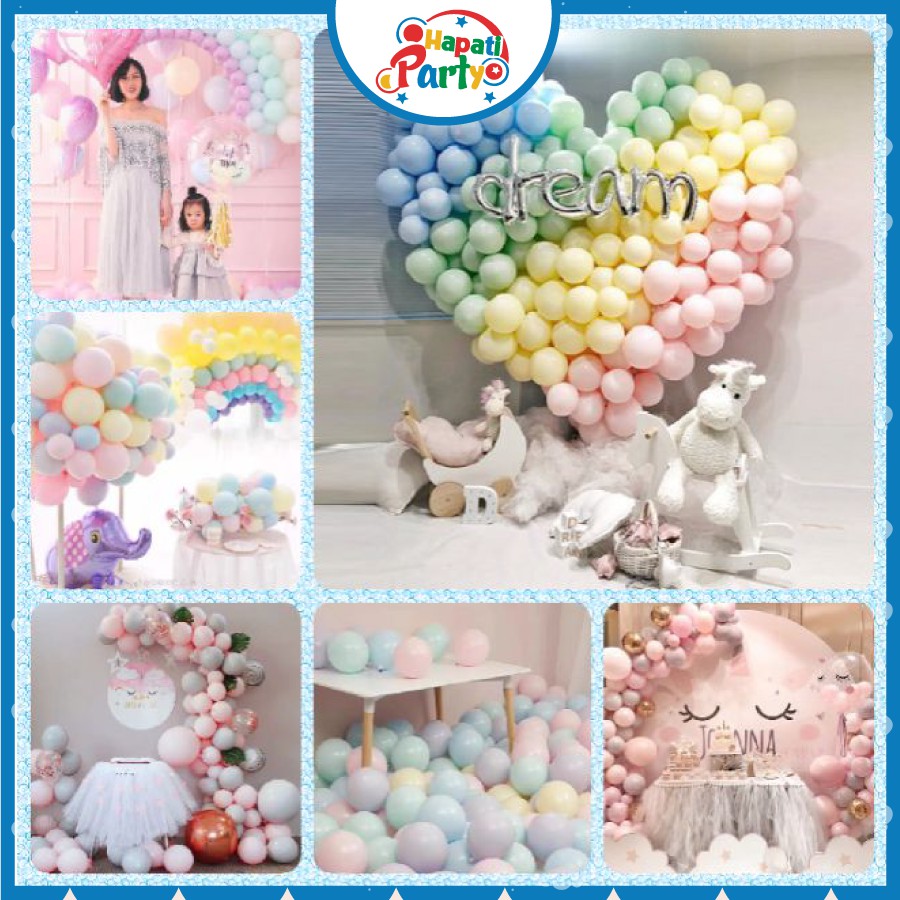 [RẺ NHẤT SHOPEE] Set 10 Bóng Pastel Macaron CỰC ĐẸP Trang trí sinh nhật - Sản Phẩm Nhập Khẩu Chất Lượng Cao - Hapati