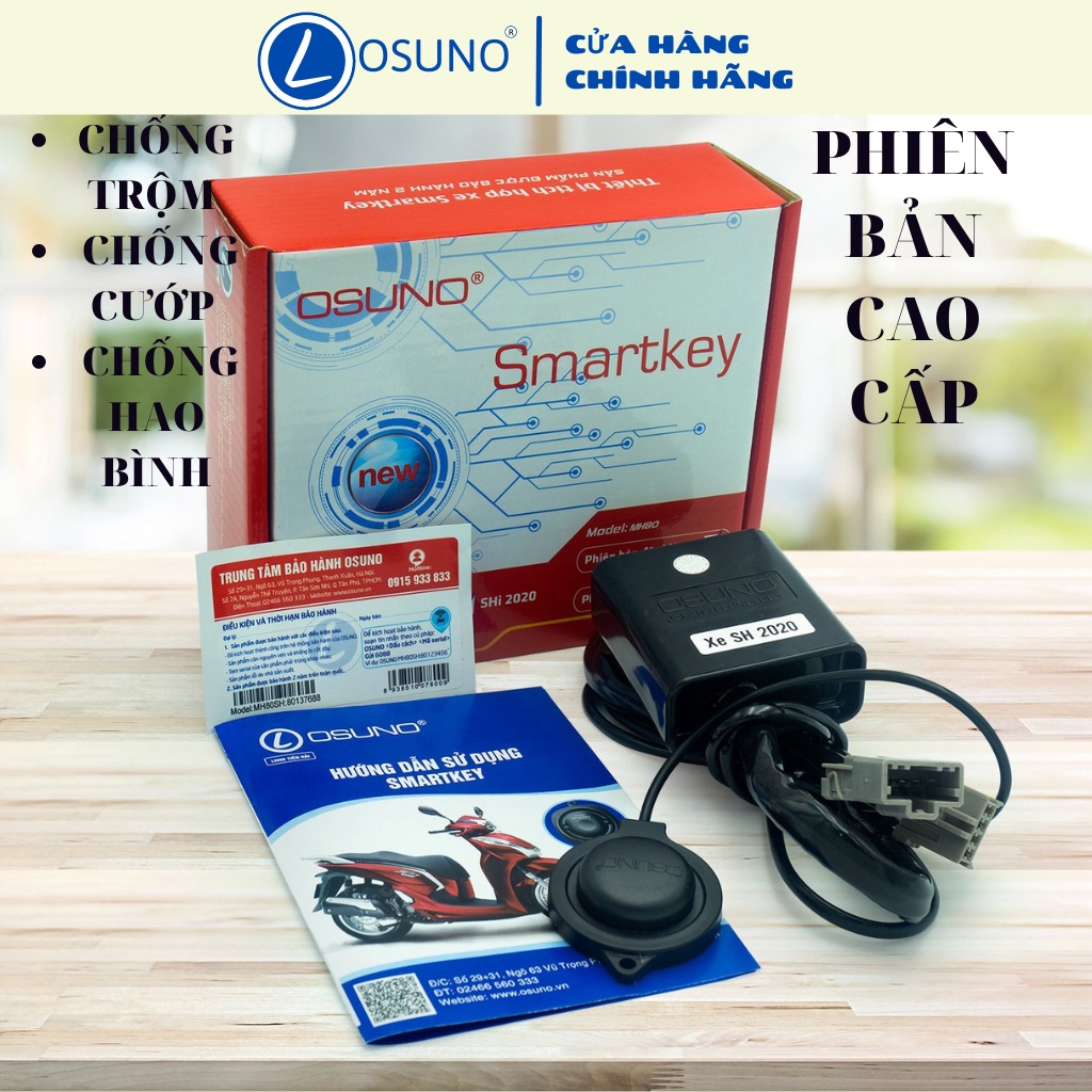 Thiết Bị Tích Hợp SmartKey MH80 Osuno Japan Dành Cho Xe Máy Honda