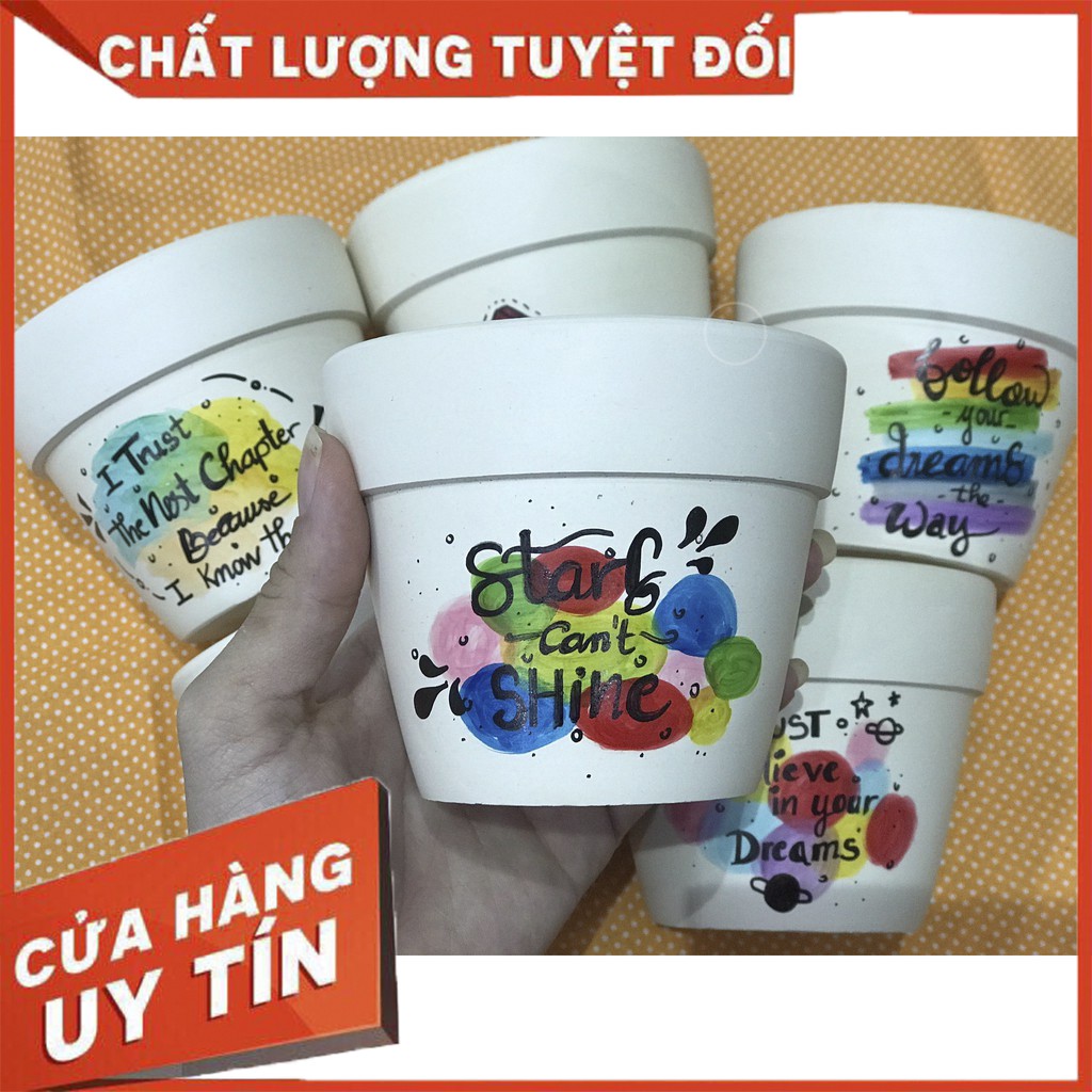 Chậu trồng sen đá xương rồng - chậu đất nung 7x7 ( Nhập SOENSALE5 để được giảm 5k hóa đơn 50k)