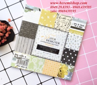 Sổ hoạ tiết làm scrapbook, lovebox