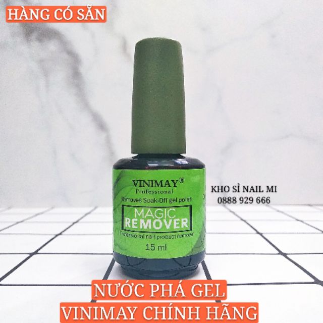 Nước phá gel Vinimay chính hãng chuyên dụng cho dân làm móng (15ml)