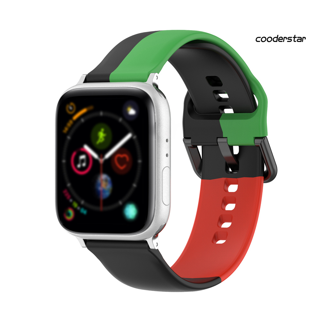 Dây Đeo Thay Thế Chất Liệu Silicon Thiết Kế Nhiều Màu Cho Apple Watch 1 / 2 / 3 / 4 / 5 / 6