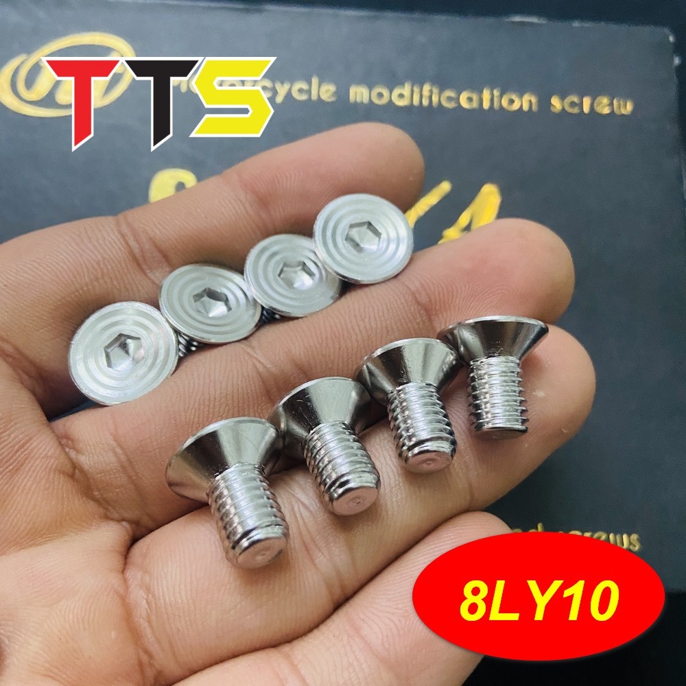 ỐC INOX SALAYA ĐẦU DÙ ÂM SỬ DỤNG BẮT LÒNG ĐĨA NHÔM, ĐĨA KTM, ĐẦU CỐT INOX ( 6ly10 - 8ly10 )