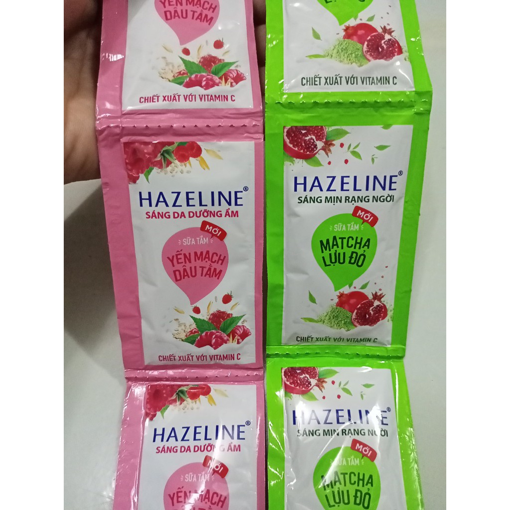 20 gói /3 gói Sữa tắm hazeline matcha lựu đỏ, yến mạch dâu tằm 4.5g
