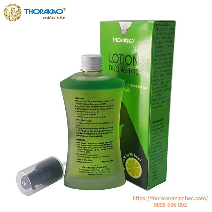 Lotion dưỡng tóc tinh dầu bưởi kích thích mọc tóc Thorakao 120ml