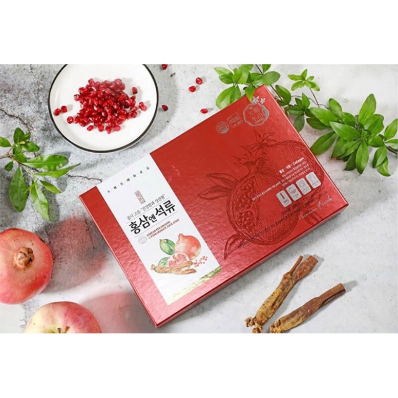 Set Nước Chiết Xuất Hồng Sâm Lựu Collagen Daedong Hộp 30 Stick X 10ml Hàn Quốc Hàng Chính Hãng