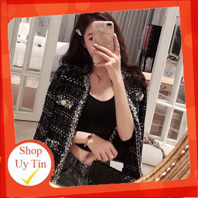 Áo khoác dạ tweed kẻ phối màu - u.w Liên hệ mua hàng 084.209.1989