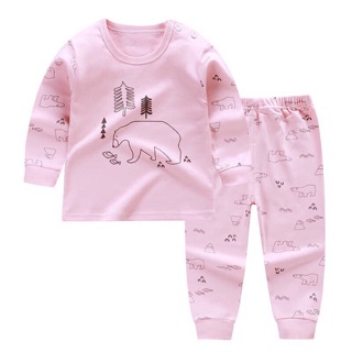 Bộ cotton cài cúc vai