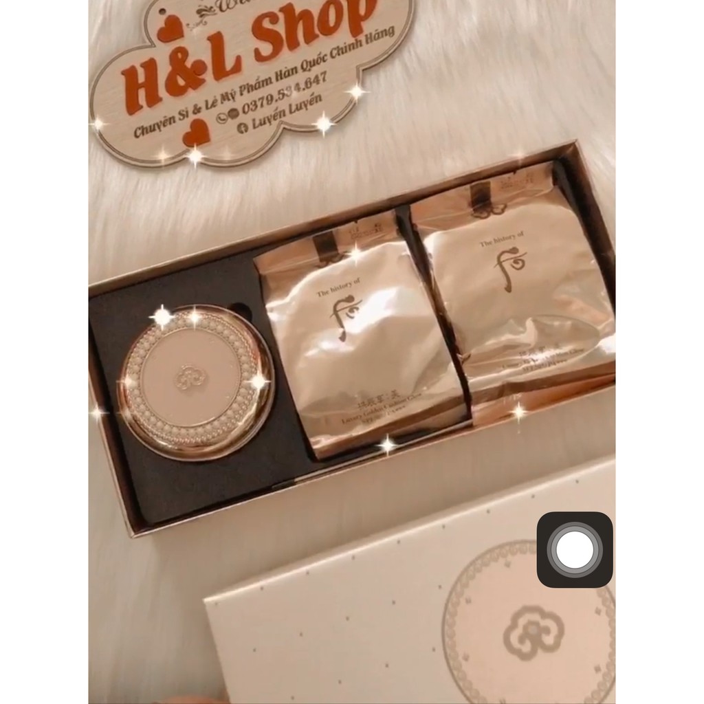 Bộ phấn nước Whoo Luxury Golden Cushion Glow 2 lõi