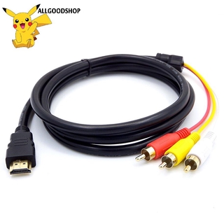 all] HDMI Male to 3 RCA Video Audio Converter Component AV Adapter Cable HDTV