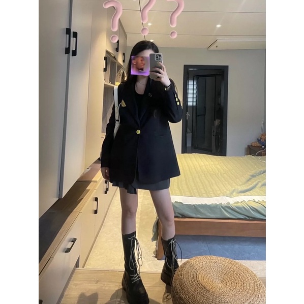 Giày Bốt Lửng Nữ Dây 2 Màu Đế Đinh - Mã B70