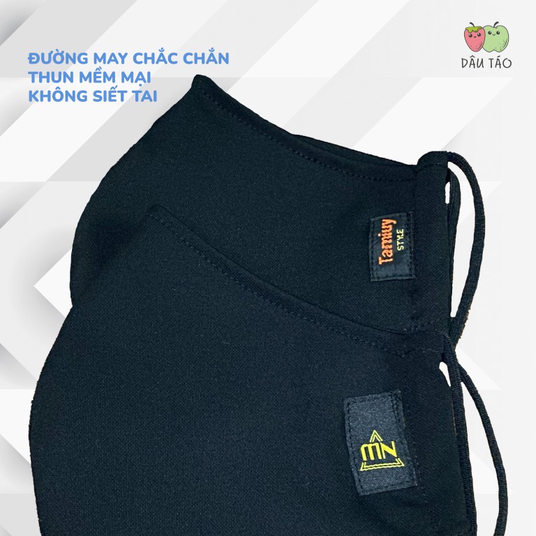 Khẩu trang vải kháng khuẩn DT Style - Set 3 chọn màu - ngăn bụi, chống nắng, màu đen, trơn, thời trang, hoạ tiết gym | BigBuy360 - bigbuy360.vn