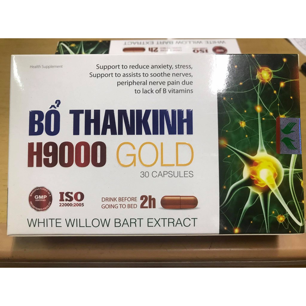 Bổ Thần Kinh H9000 Gold - Hỗ trợ giảm lo âu, căng thẳng, làm dịu thần kinh, giúp giảm đau dây thần kinh ngoại biên.