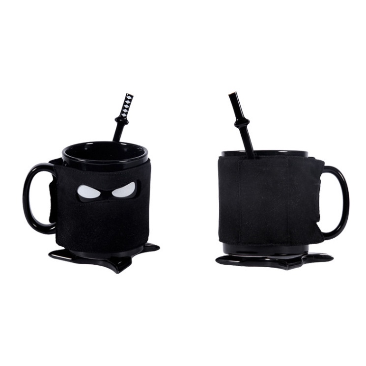 Cốc bằng gốm hình mặt nạ Ninja dùng uống cà phê sáng tạo